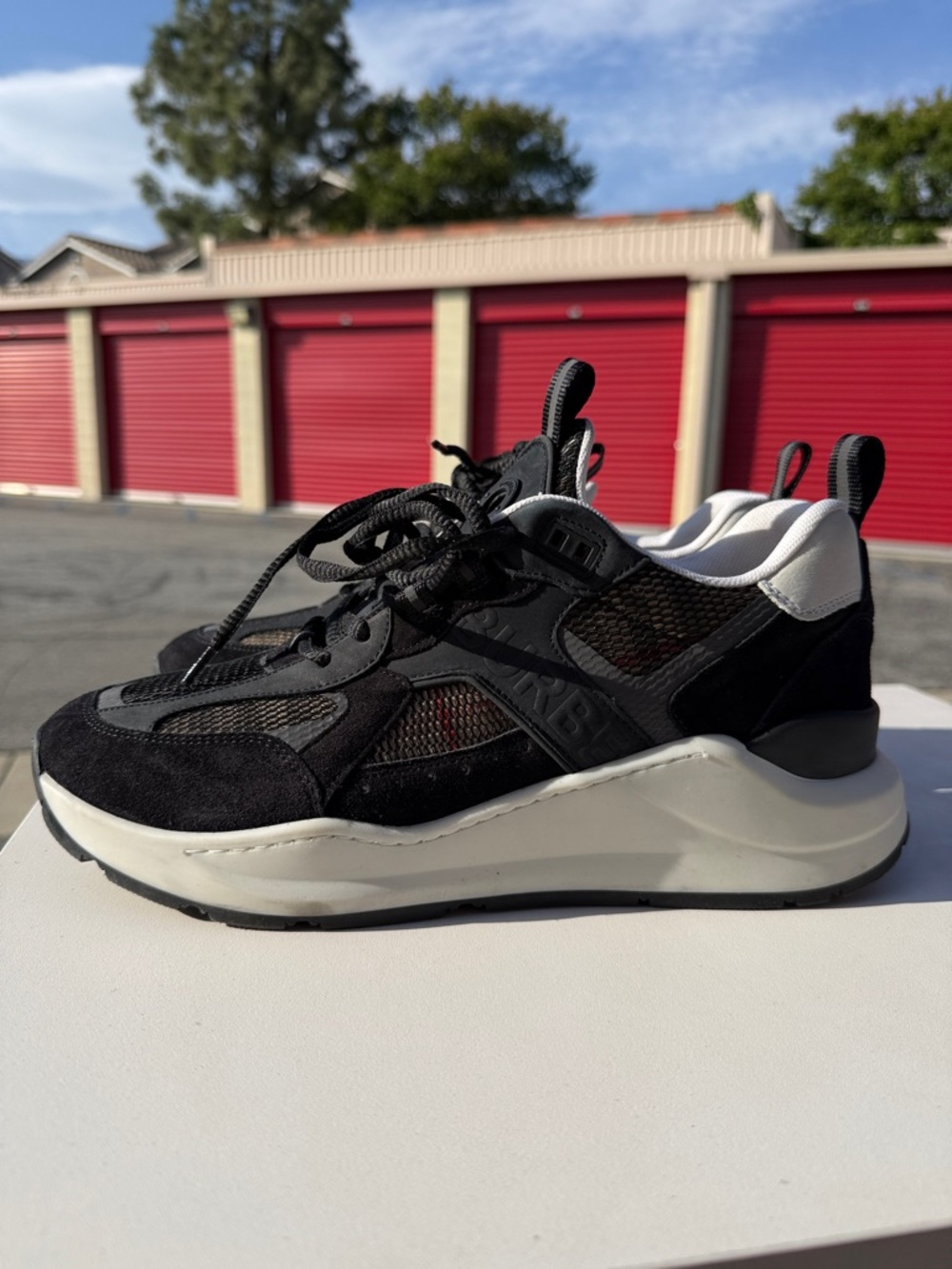Burberry Black and White Men's Sneakers